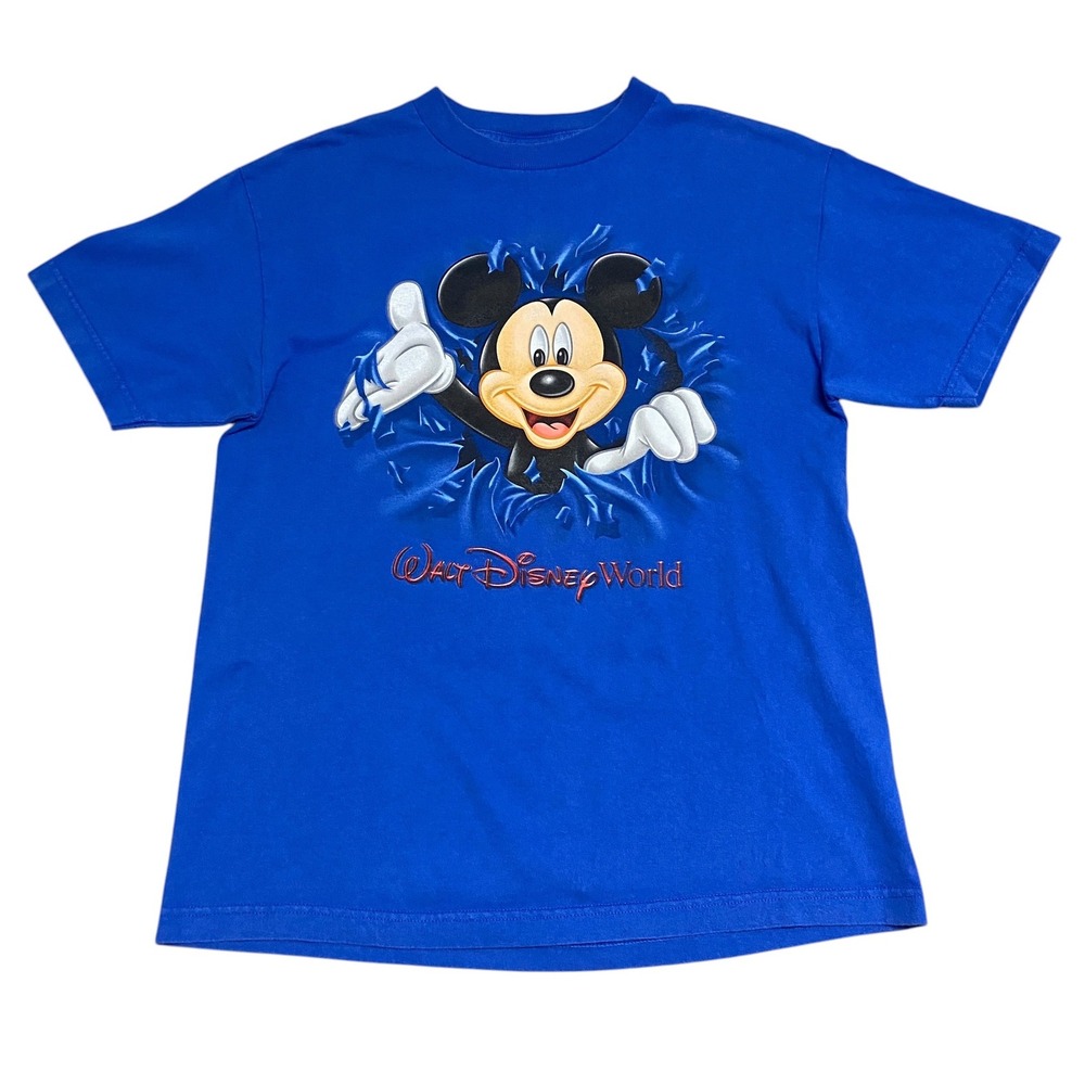 Y2K Blue Walt Disney World Mickey T-Shirt